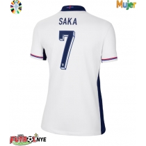 Camiseta Inglaterra Bukayo Saka #7 Primera Equipación para mujer Eurocopa 2024 manga corta